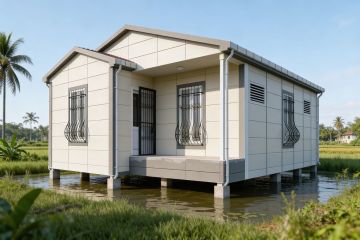 vivienda prefabricada económica Bangladés