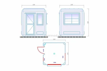 Plano Karmod del kiosco de 215 por 215 cm
