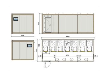 KWD 702 Contenedor de ducha