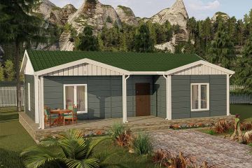 87 m² Casa de acero Verde