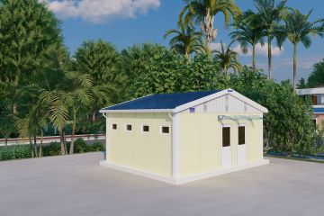 WC y ducha modulares de 8 plazas